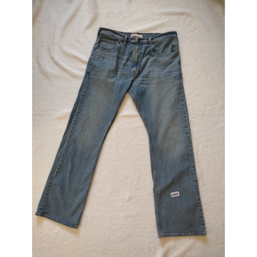 Levi's Strauss & Co Signature Jean Mens 36WX32L Blue Boot Cut Mid Wash High Rise